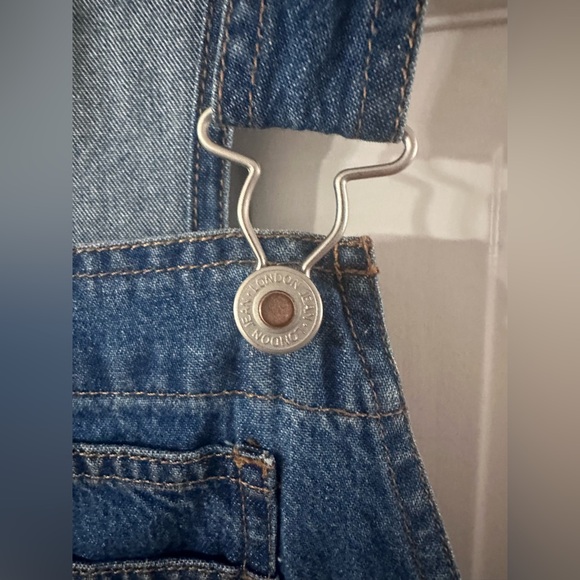 Vtg London Jean Classic Retro Denim Bib Suspender Overalls XS -S / Size 6 - Picture 6 of 11